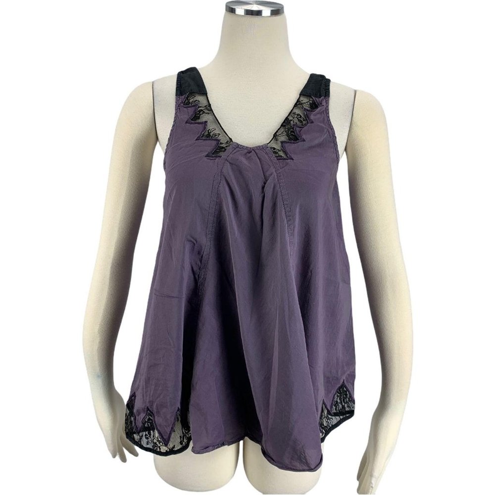 Lost April Anthropologie Large Tank Silk Blouse